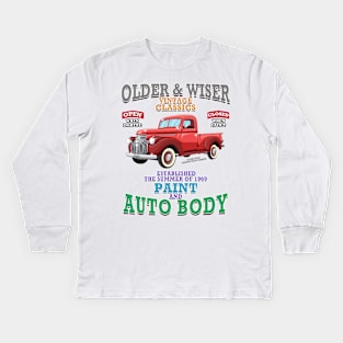 Older & Wiser Auto Body Classic Car Garage Hot Rod Novelty Gift Kids Long Sleeve T-Shirt